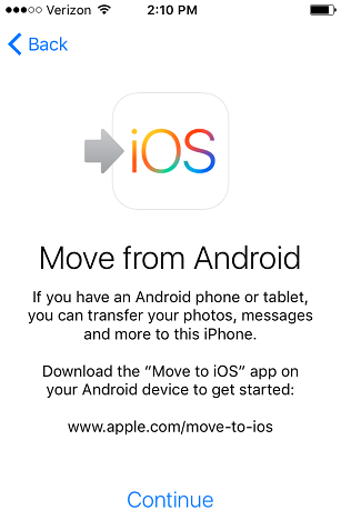move from android