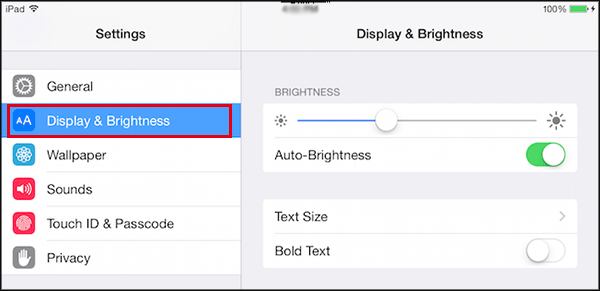 adjust display brightness