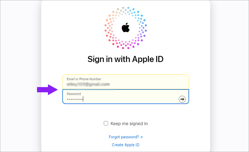 sign in icloud