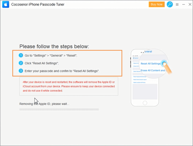 reset iphone and remove apple id with 3-party tool