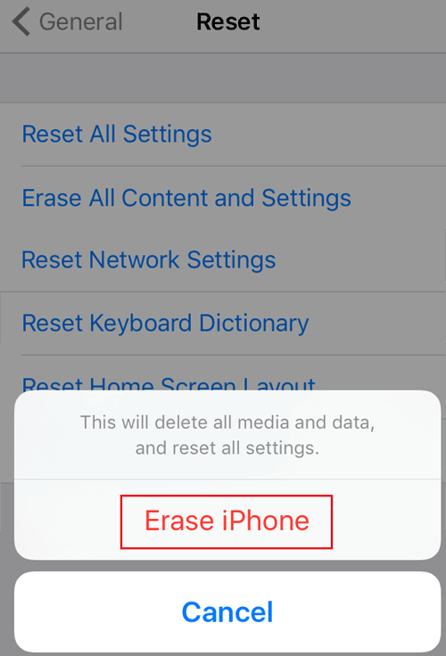 erase iphone