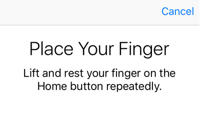 place your finger
