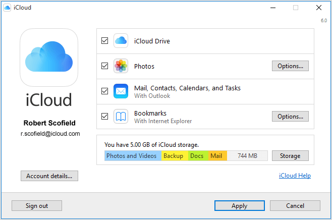 set up icloud drive on Windows PC