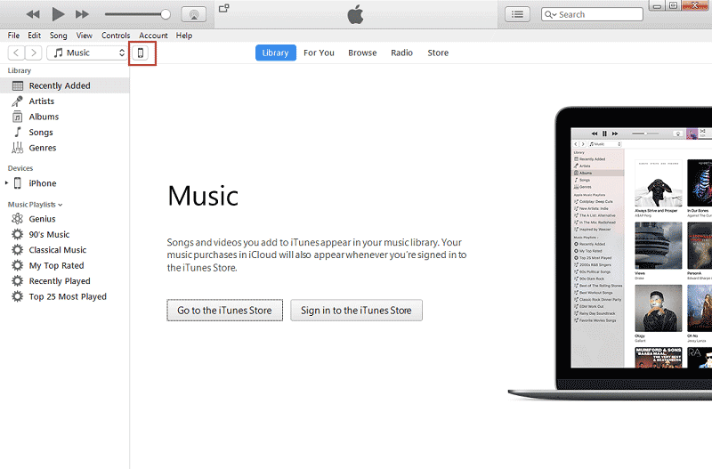 itunes window