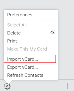 import vcd file to contacts