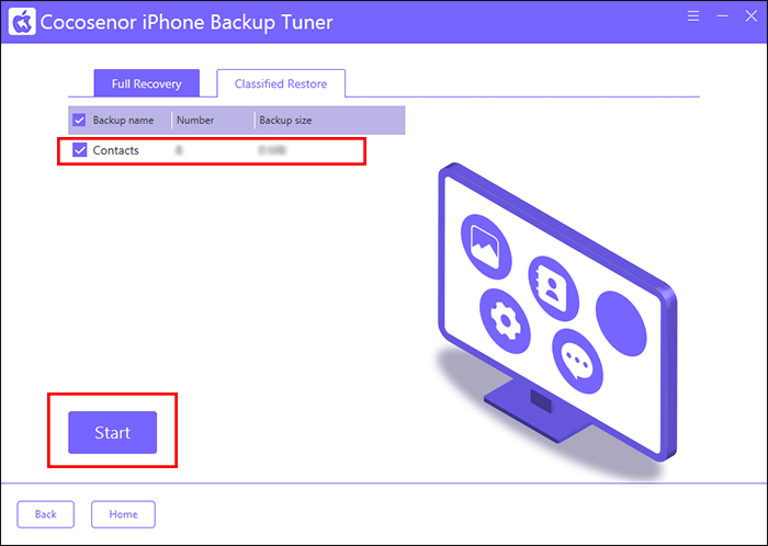 restore only contacts to new iPhone