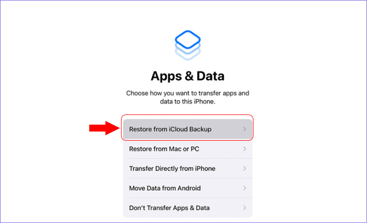 restore from icloud backup