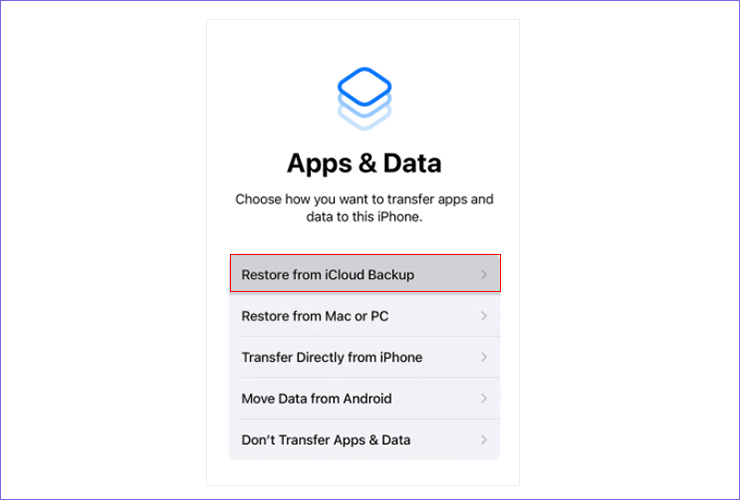 restore from icloud backup