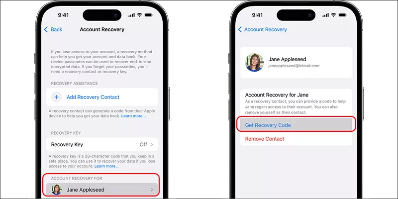 unlock Apple ID with recovery contact
