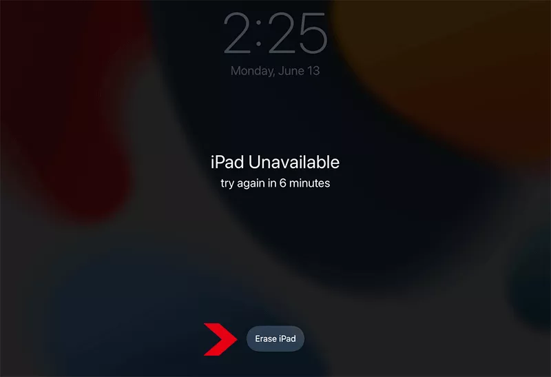 click Erase iPad
