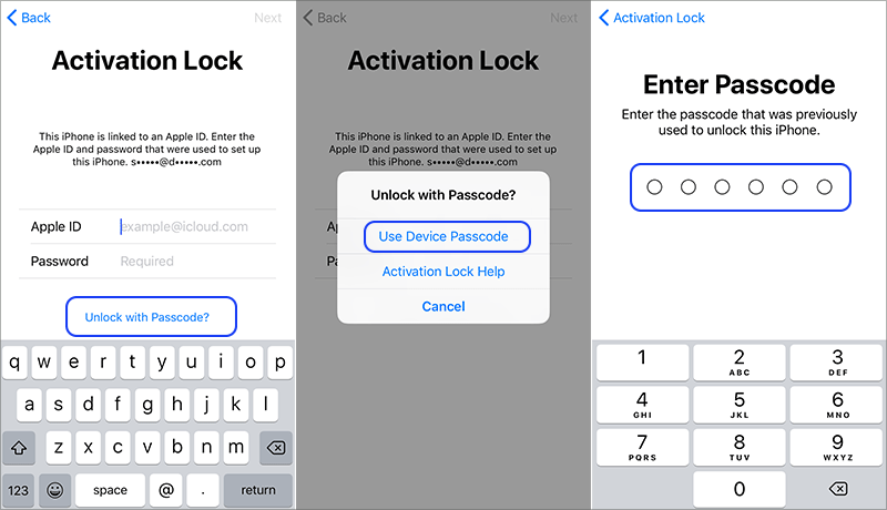 unlock iCloud Lock with device passcode