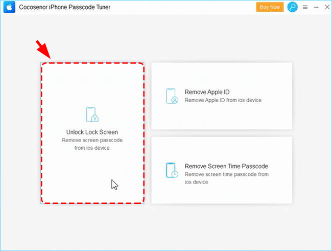 select Unlock Lock Screen on main interface