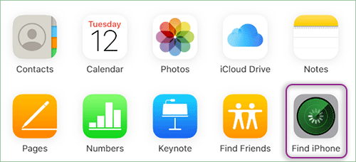 find your iPhone X in iCloud
