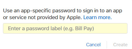 enter a password label