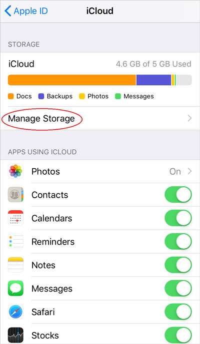 manage storage