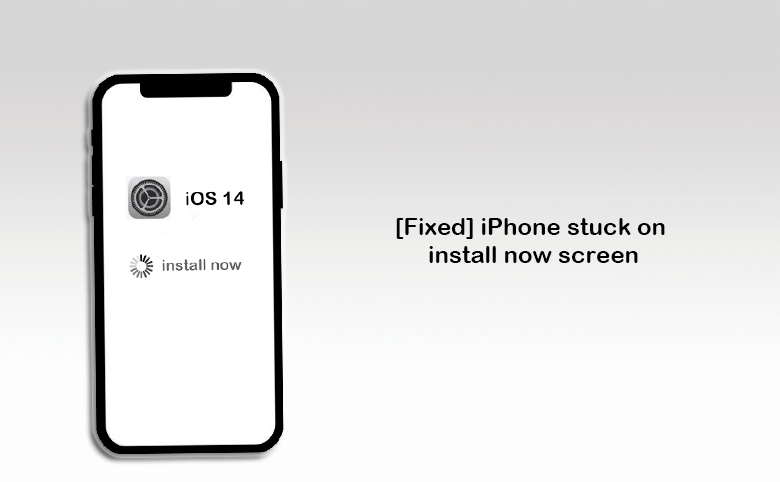iPhone update stuck on install now