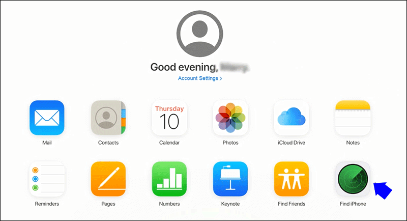 click Find iPhone