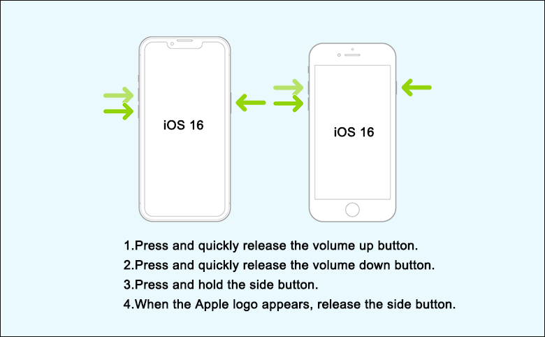 iPhone iOS 16 force restart