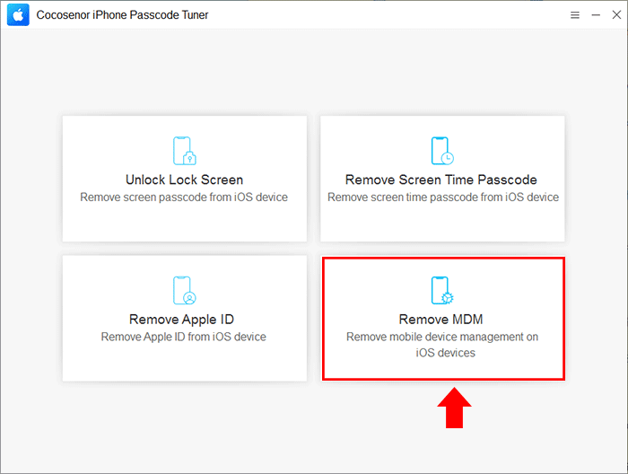 choose Remove MDM