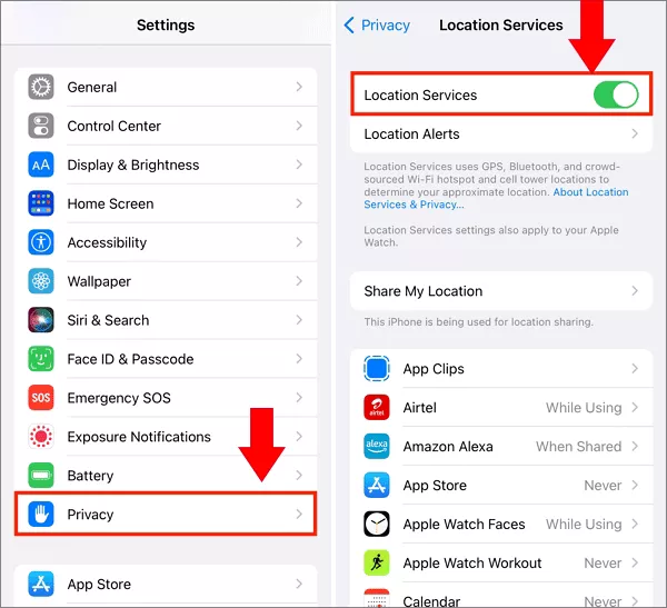 turn off location service