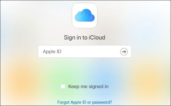 sign in to icloud