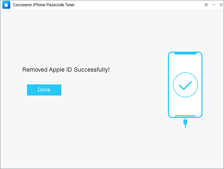 Apple ID is removed successfully