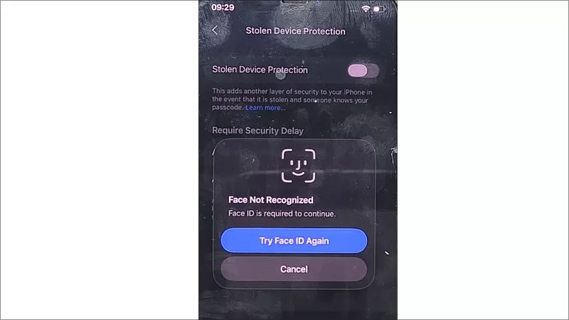 face id not recognized