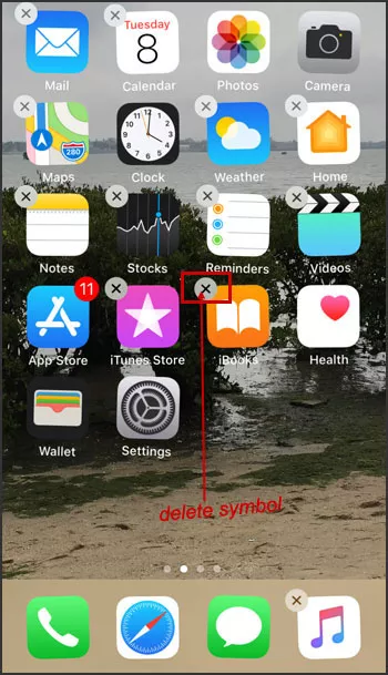 delete symbol