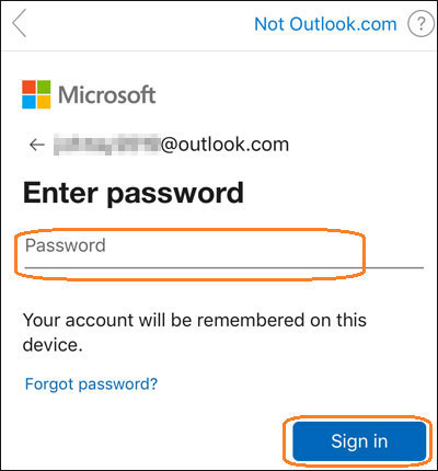 account password