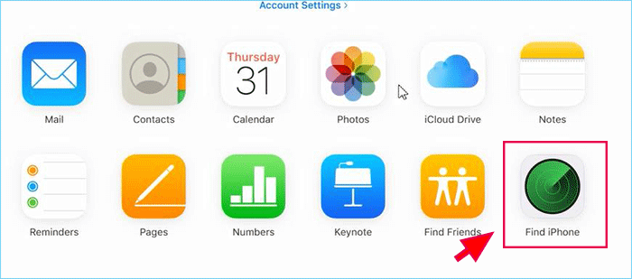 click Find iPhone