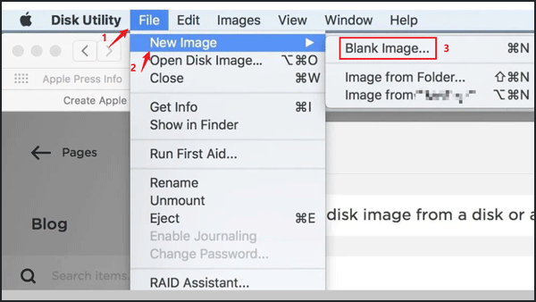 creat a blank image