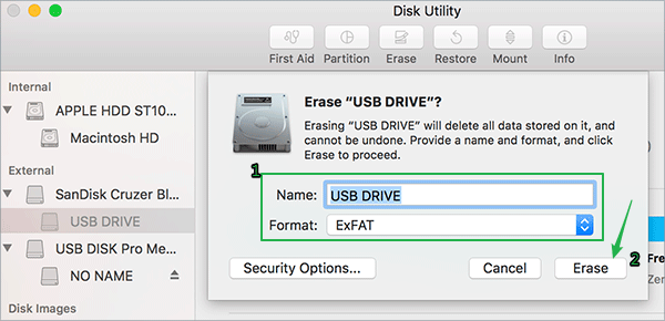 encrypt USB flash drive with Disk Utility