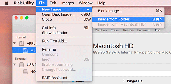 click file to make image for folder