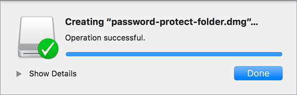 create folder with password on Mac successfully