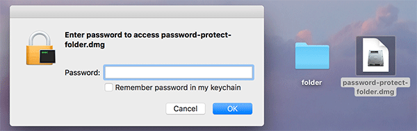 enter password to access folder