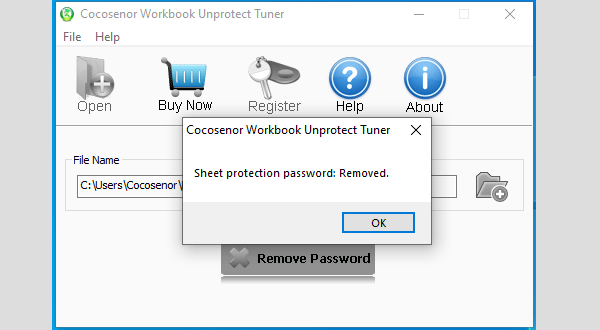 sheet protection password removed