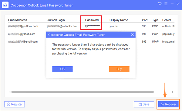 how to recover outlook email account password