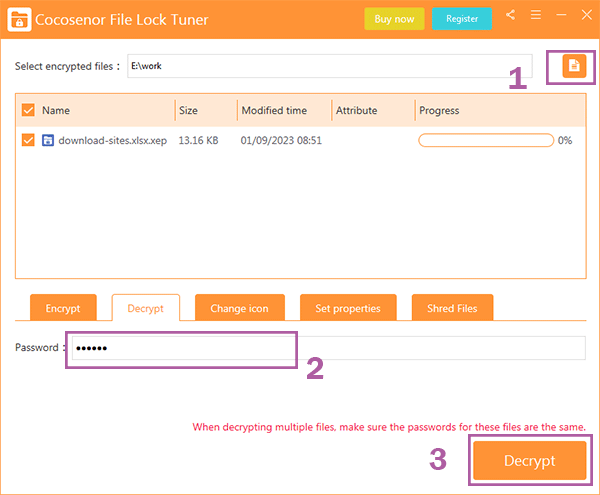 decrypt encrypted Excel file 