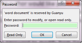 word document is reserved
