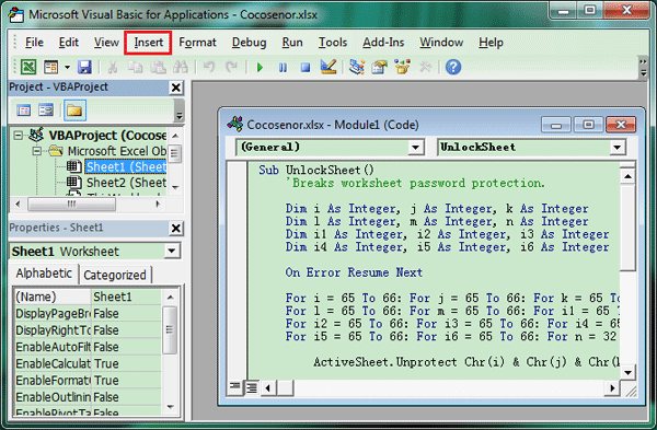 insert module