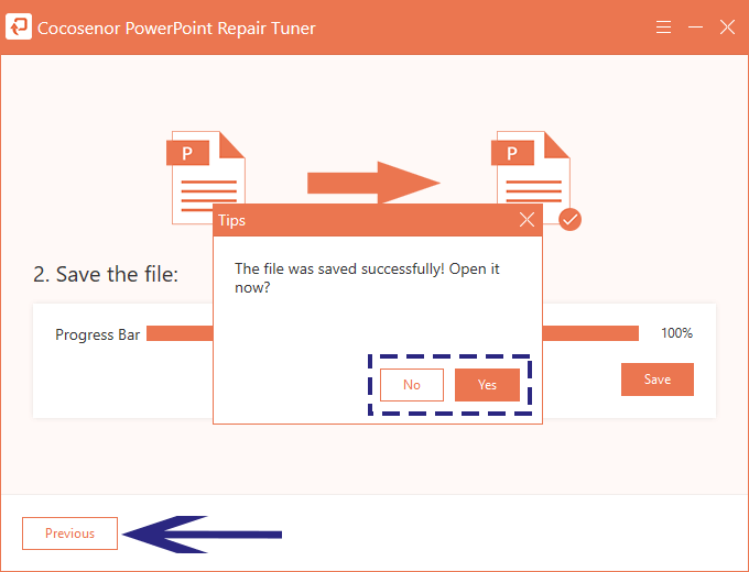 whether open repaired file