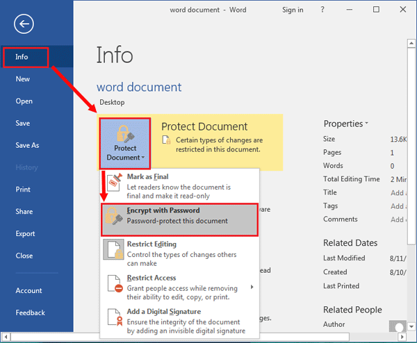 protect word document from editing