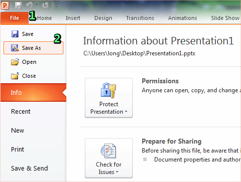 create read only powerpoint presentation