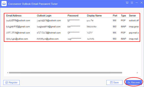 view saved password with recovery tool