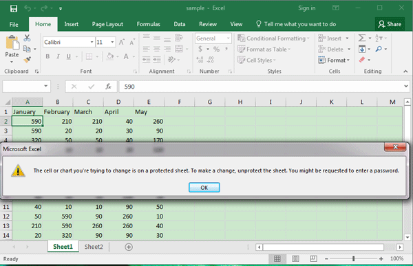 excel file password protected unlock