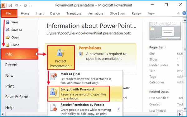 how to open a powerpoint presentation with a forgotten password