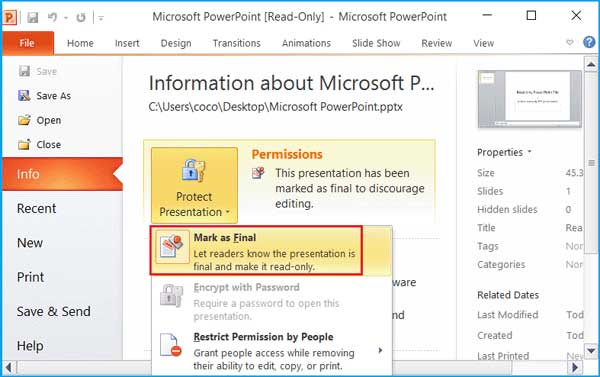 how to unlock powerpoint presentation when forgot password