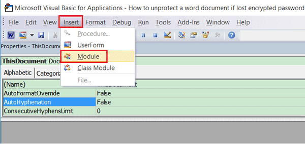 insert module