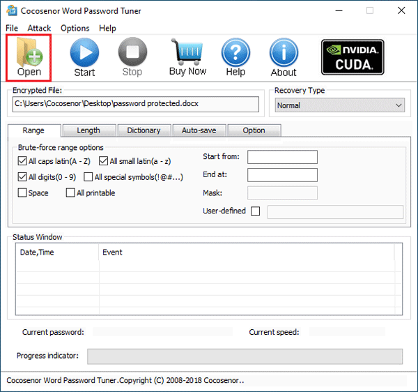 select the word document you need to unprotect