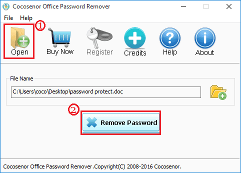select word document to remove password